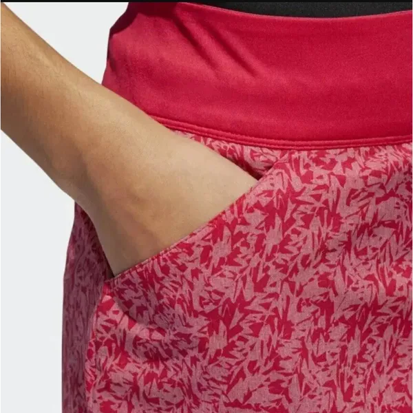 Adidas Pink Print Golf Tennis Pickleball Skort Pockets Small NWT - Image 5
