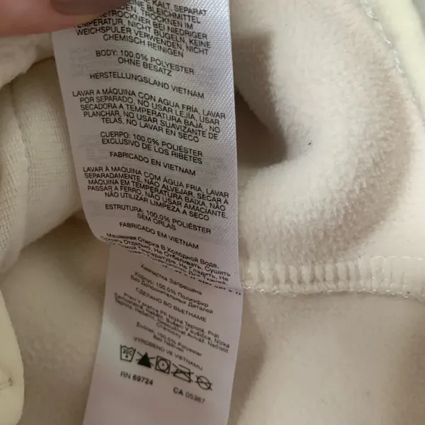 Columbia Off-White Sherpa Fleece Vest S - Image 5