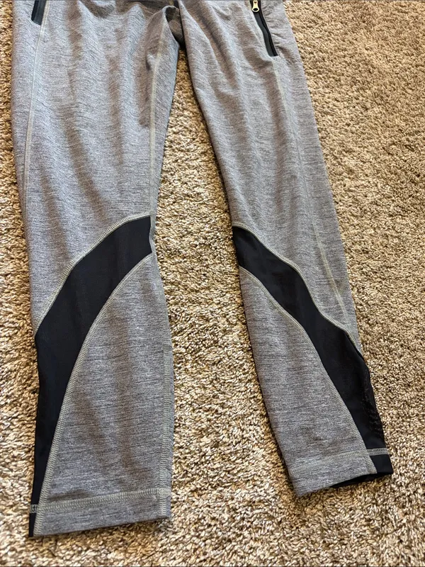 Lululemon Women’s Dark Slate Inspire Meshed Tight II Leggings‎ Size 12 - Image 3