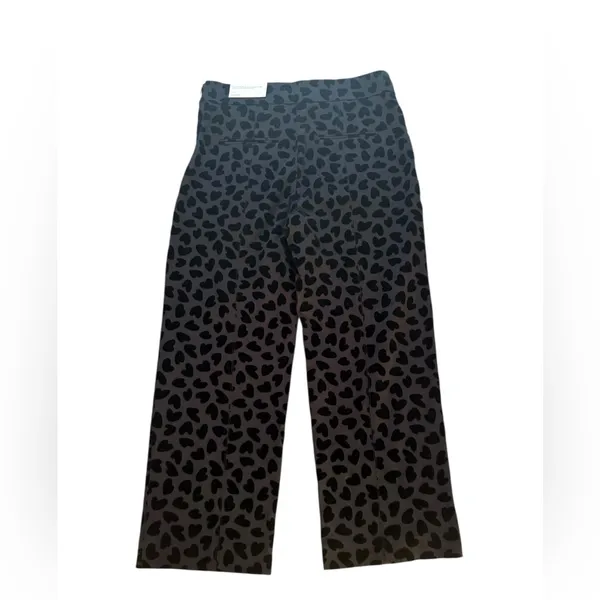Ann Taylor Black Velvet Heart Pants Wide Leg High Rise Cropped Womens 4 NEW - Image 3