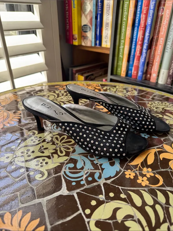 Dezario Rhinestone Slip In Heel Sz: 8 - Image 2