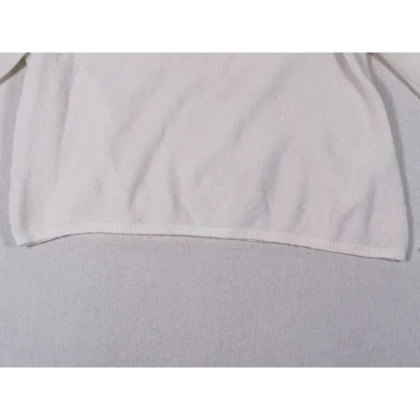 Abercrombie & Fitch Merino Wool Off Shoulder Sweater XXL Cream Cozy Old Money - Image 8