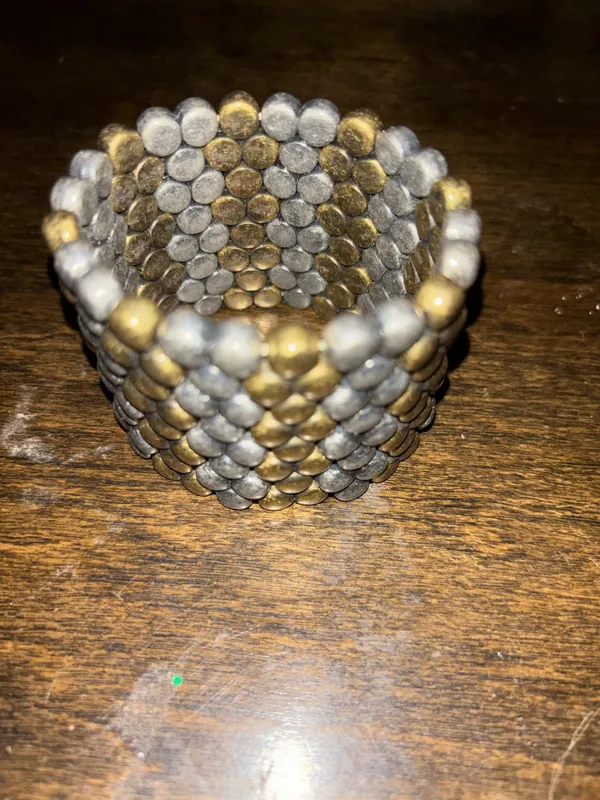 Sliver/Gold Beaded Stacker Bracelet(Pre - Image 6