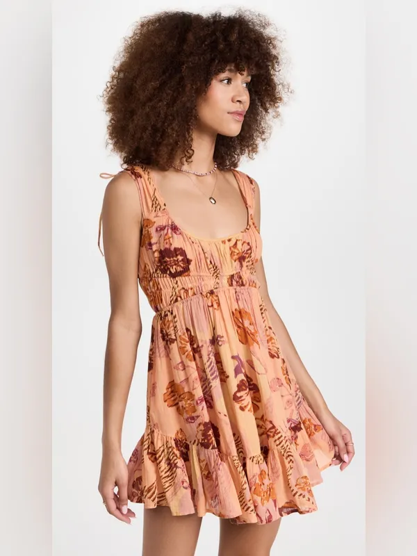 NWT $128 Free People Vernon Minim Dress XL Anthropologie in Sunshine Combo - Image 2