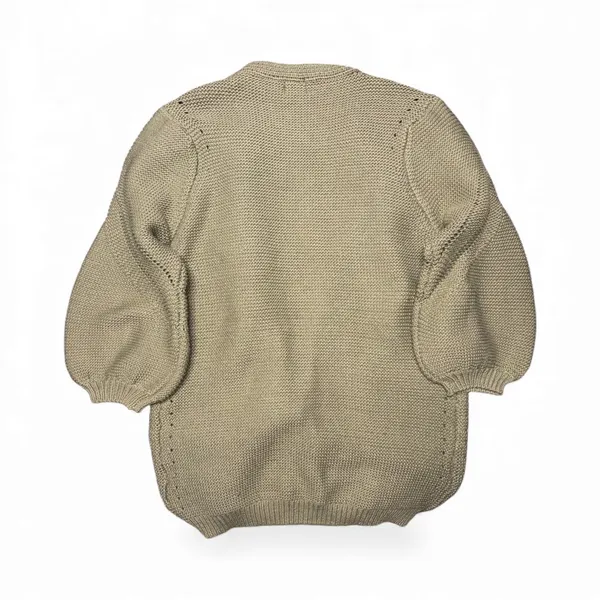 POL Oversized Chunky Open Cardigan Sage Green Lantern Sleeve Sweater size Small - Image 3