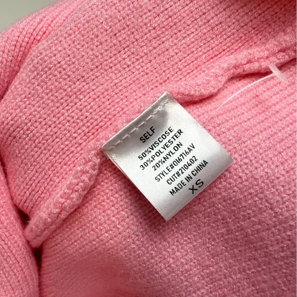 Avara‎ Jada Pink Braided Trim Knit Cardigan Size XS - Image 8