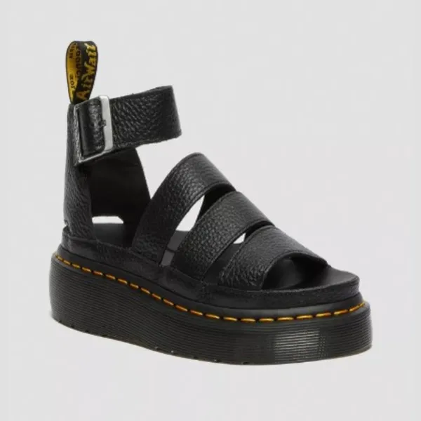 Dr. Martens Clarissa II 8 Lug Soled Chunky Leather Platform Sandals in Black - Image 2