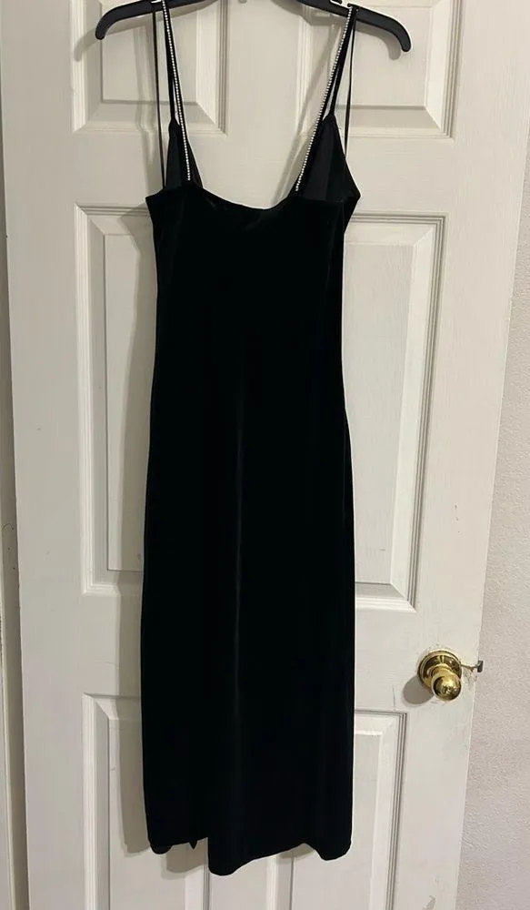 ZARA black velvet dress - Image 2