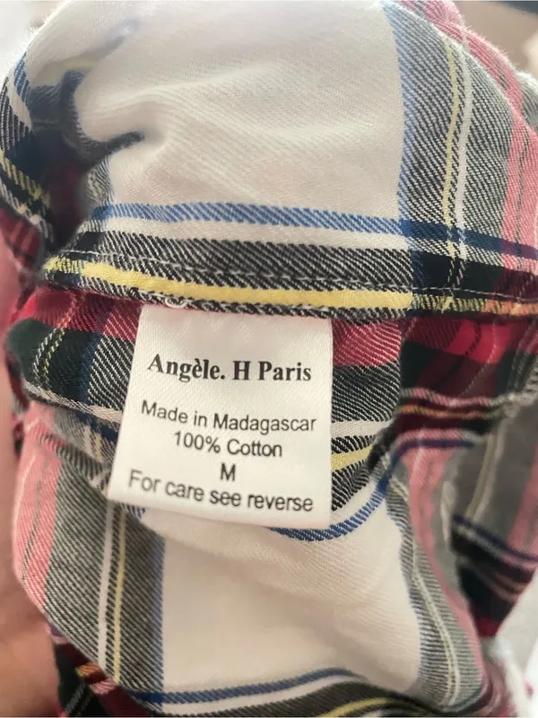 Angele H Paris The Elisabeth Tiered Stewart Tartan Plaid Midi Dress Medium - Image 4