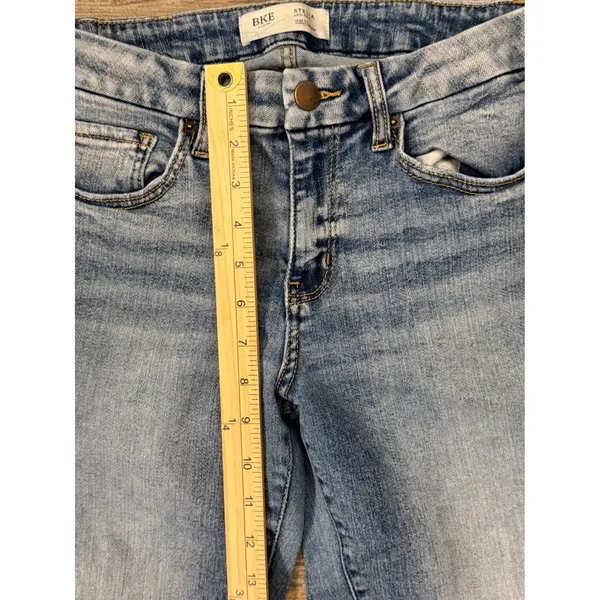 BKE Buckle Stella Mid-Rise Ankle Skinny Jeans Slim Fit Medium Wash 29x27 Stretch - Image 7