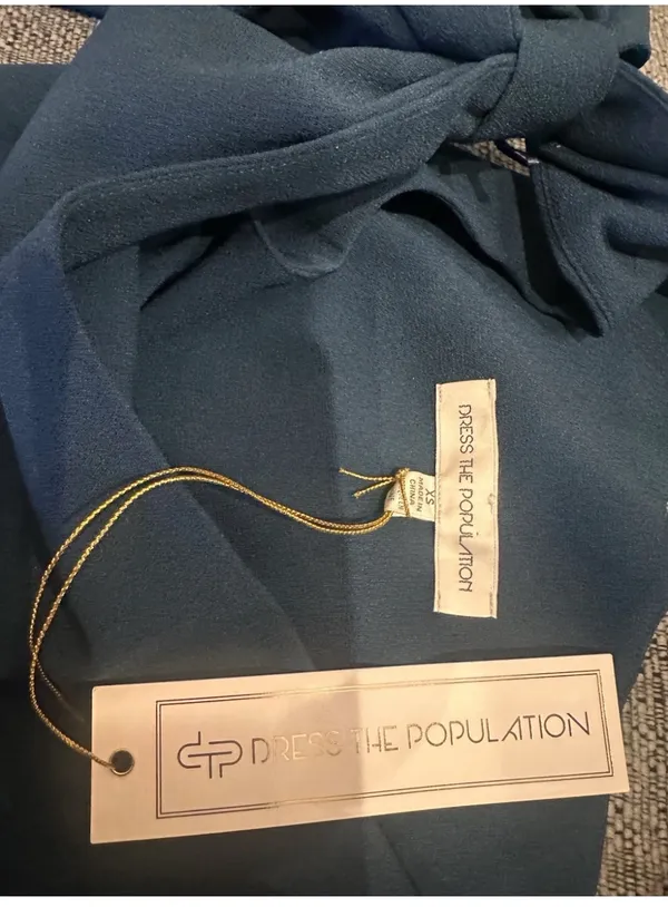 Dress the Population Georgina Peacock Blue Gown NWT - Image 12