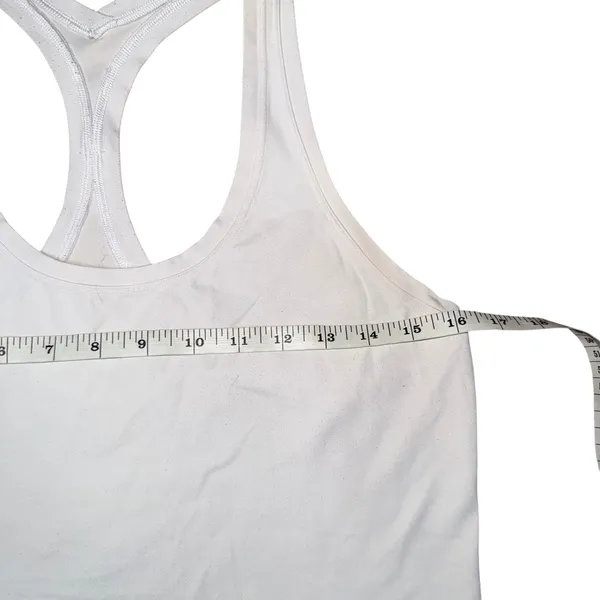 Lululemon White Racerback Tank Top‎ Womens Size 8 - Image 2