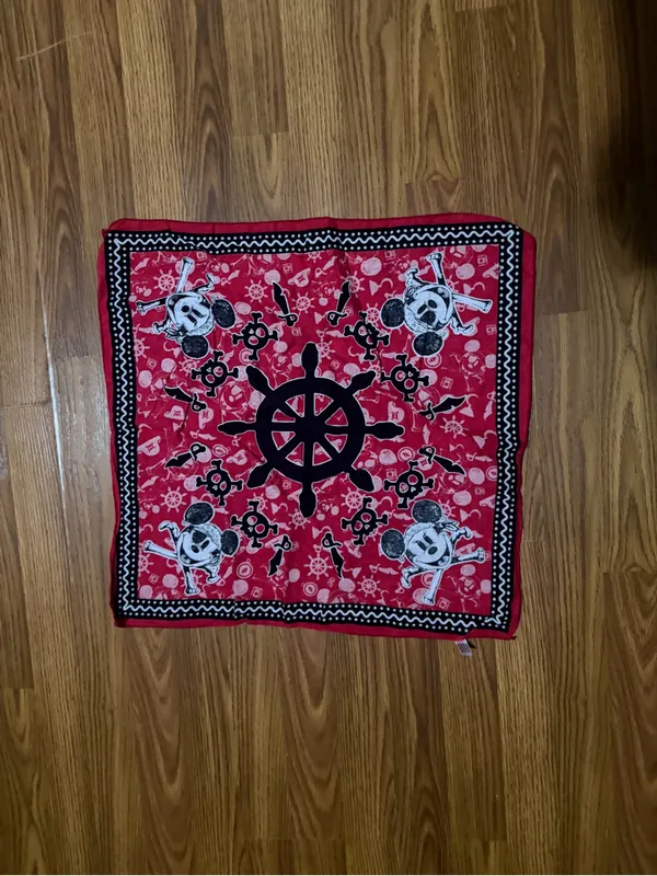 Walt Disney Cruise Line Pirate Night Square Bandana Scarf Mickey Mouse - Image 2