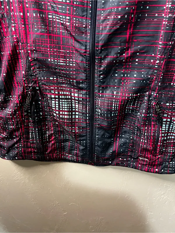 Brooks Running Pink Blue Print Full Zip Athletic Vest Women’s - Image 4
