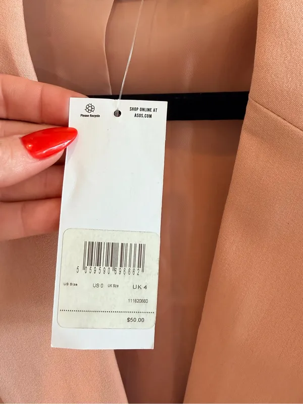 ASOS Blush Pink Tailored Blazer - Image 5
