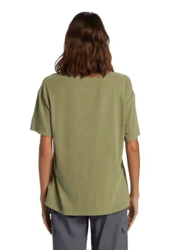 Roxy Women's Surfs Up Short Sleeve T-Shirt in Oil Green size S NWT - Image 2