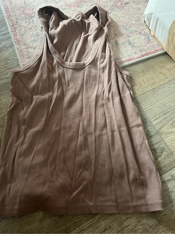 Abercrombie essentials Brown Women's Ribbed Tank Top - Image 7
