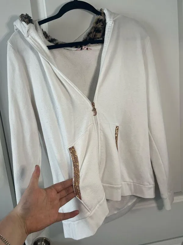 Vintage Y2K Juicy Couture Rose Gold Sequined Cheetah Print Rare Jacket Size XL - Image 4