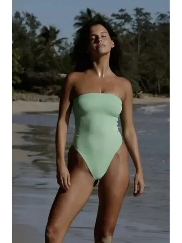 TOAST SWIM x Free People Tube One Piece Swimsuit in Luna Moth Size Medium NWT - Image 9