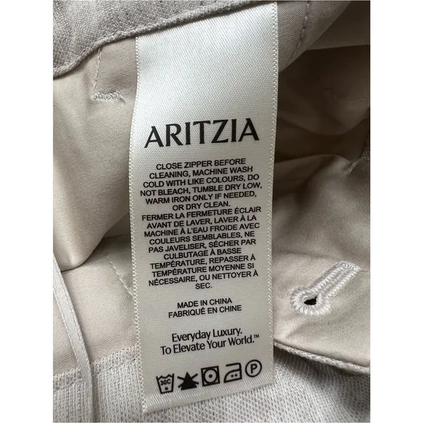 Aritzia The Limitless Pant Linen NWT Natural Ecru Wide Leg Size 6 - Image 15