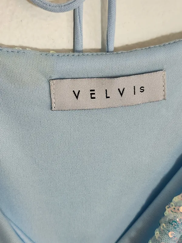Velvi Light Blue Sequin Cocktail Dress Size Small Homecoming Dress - Image 10