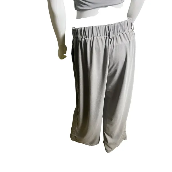 Halara Womens L Petite Gray Wide Leg Pants High RiseStretch NWT828092 PANTS ONLY - Image 4
