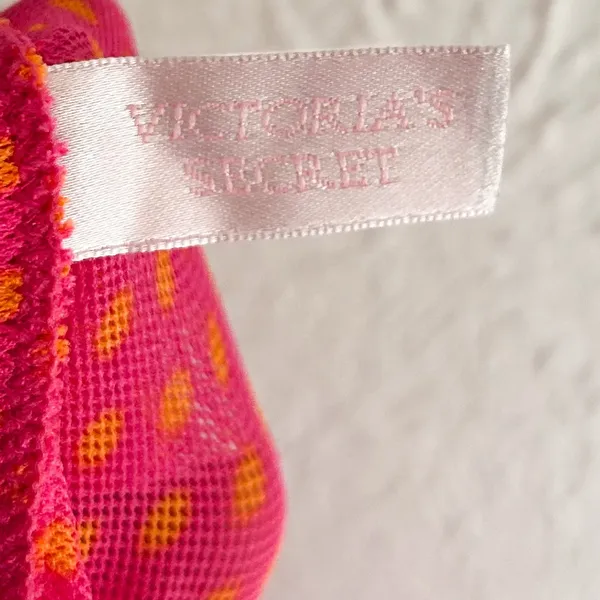 Y2K Victoria’s Secret Pink Mesh & Lace Embroidered Babydoll Cami Large - Image 4