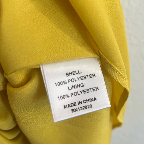 NWT Lovers + Friends Karen Mini Dress Yellow Gold Satin Wrap Dress Small Revolve - Image 9