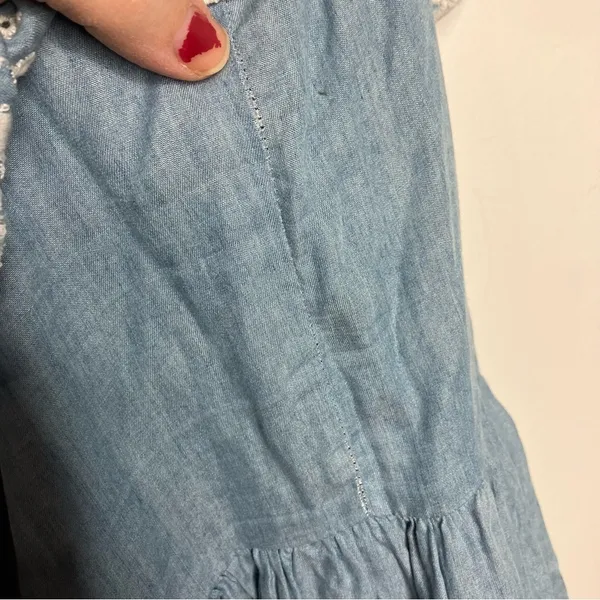 Lovers‎ + Friends off the shoulder ruffle chambray mini dress size XS - Image 6