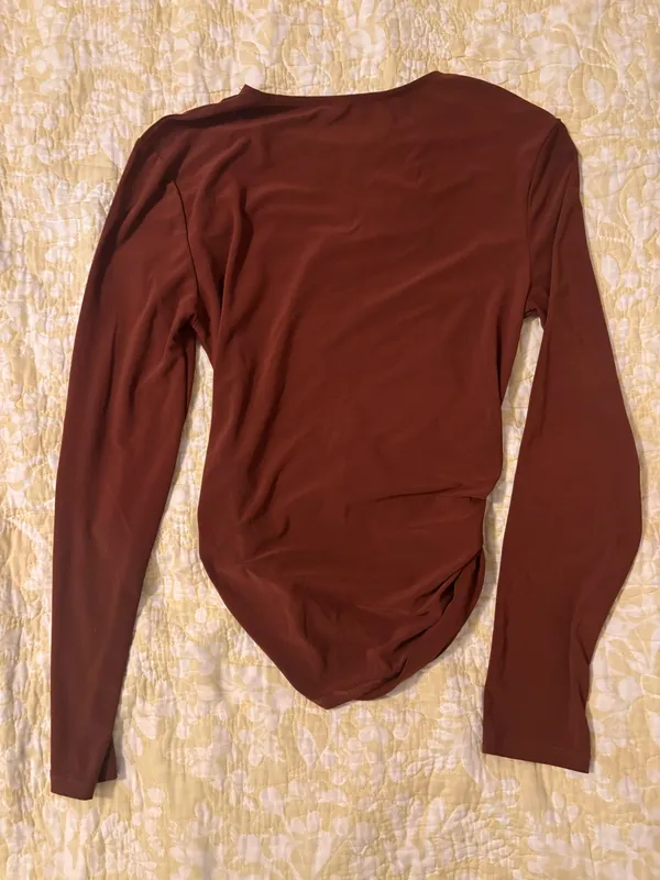 ZARA Brown Long Sleeve Top - Image 4