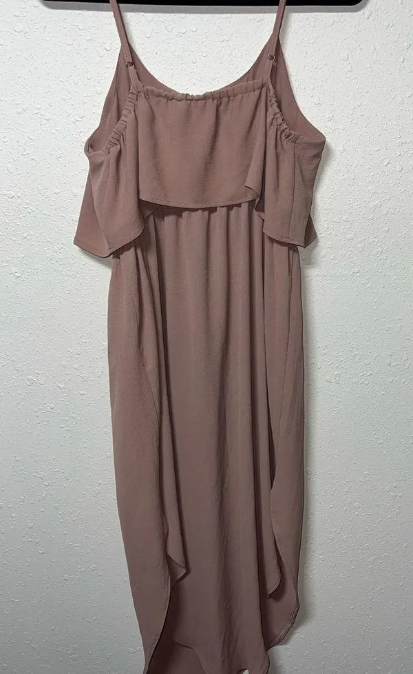 Mauve Spaghetti Strap‎ Sundress for Casual Resort Wear - Image 2