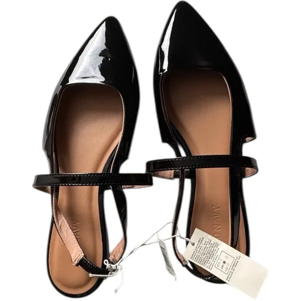 Old Navy Slingback Blackjack Patent Women's Pointed Shoes Sz 6 NWT - Image 4