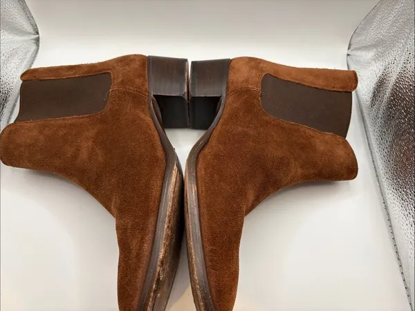 Frye Chestnut Brown Suede Chelsea Ankle Boots - Image 2