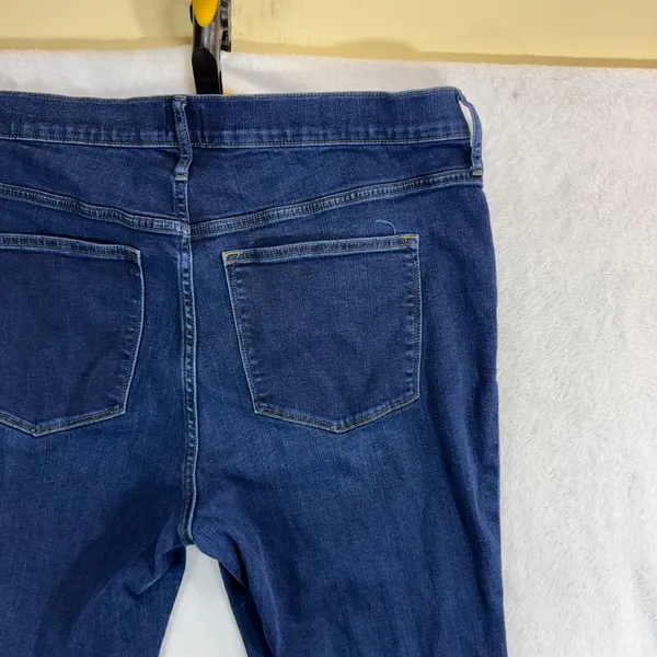 J.Crew 33X32 Full‎ Length Flare Jean Dark Wash Stretch Denim High Rise Classic - Image 3