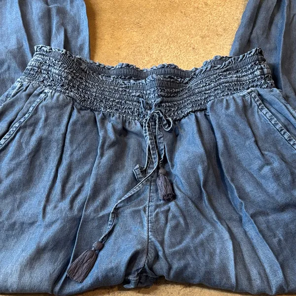 Aerie Dark Blue Flare Jeans - Image 3