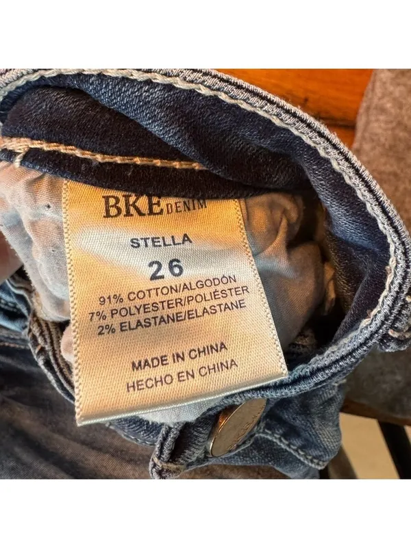 BKE Stella Slim Fit Low Rise Jeans Light Wash Size 26 - Image 5
