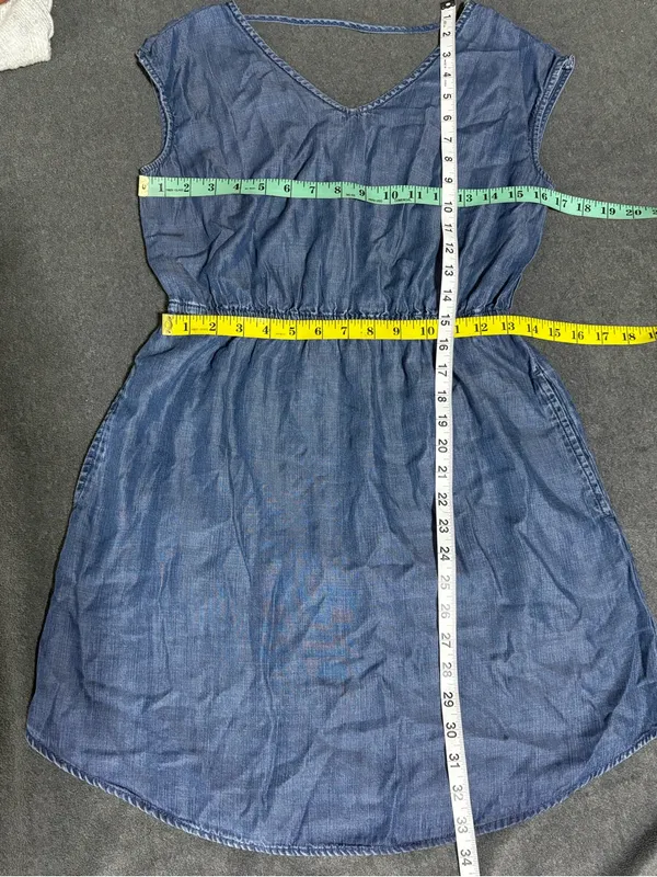 Universal Threads Blue Sleeveless V-Neck Midi Dress Size XS - Image 3