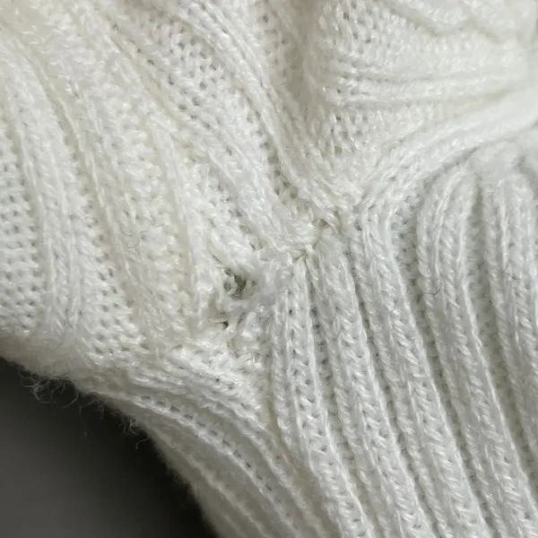 French Connection Turtleneck Sweater Ribbed Knit Women‎ XS Cream White Simple - Image 11