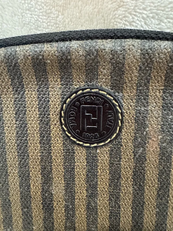 Fendi Vintage Pequin Stripe Pouch - Image 3