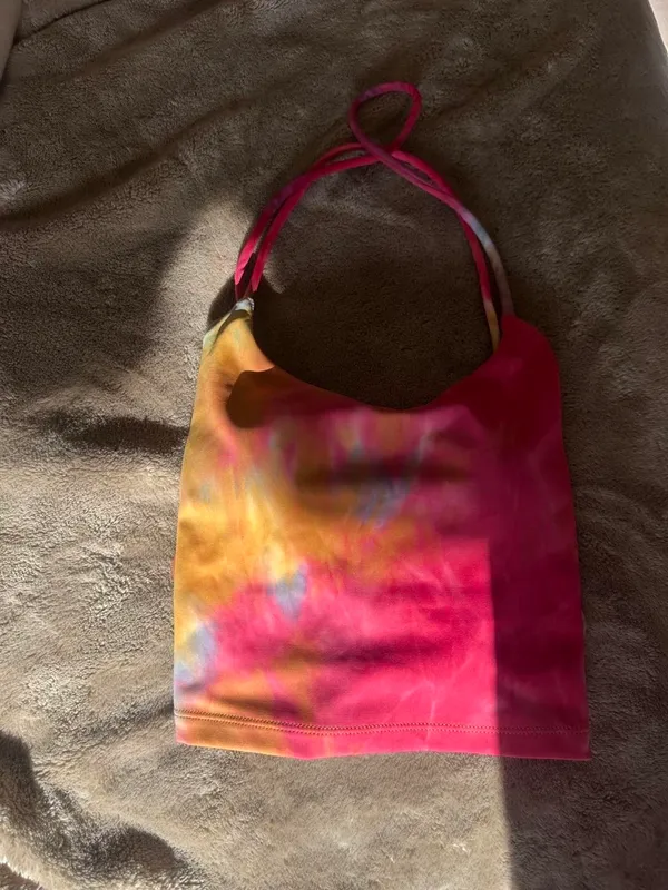 Tie dye workout crop top Multiple - Image 2