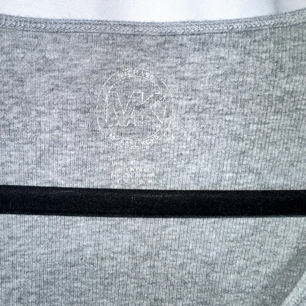 Michael Kors Womens Size Medium Silver Sequined Jersy Stretch Tank Top - Image 3