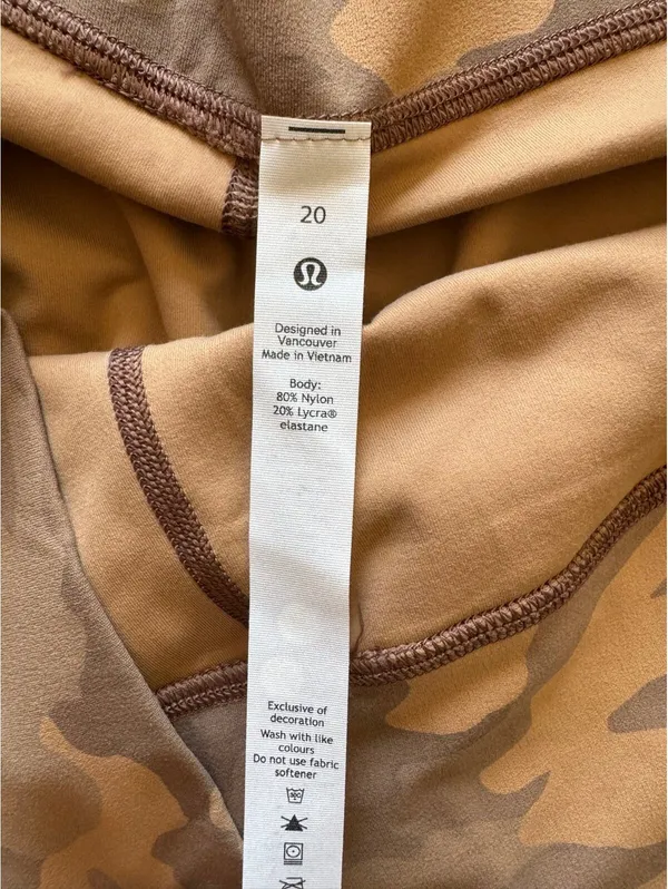 Lululemon Align High Rise 28” Heritage Camo Beige Multi Size 20 NWT - Image 6