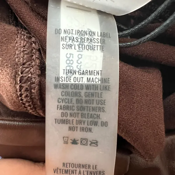941 | NWT Aerie‎ OFFLINE Real Luxe Faux Leather Hi-Rise Leggings Brown Womens S - Image 10