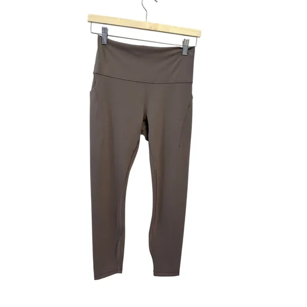 NWT Lululemon Wunder Train HR Tight with Pockets 25"size 8 Warm Ash Grey - Image 4