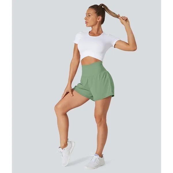 Halara SoftlyZero Airy High Waist Yoga Shorts Kashmir Size Large - Image 10