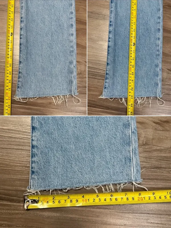 Madewell Tall ’90s Straight Jeans 25T Revoir Wash Distressed Raw Hem $128 - Image 9