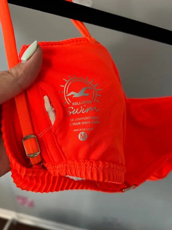 Neon orange bikini top  - Image 3