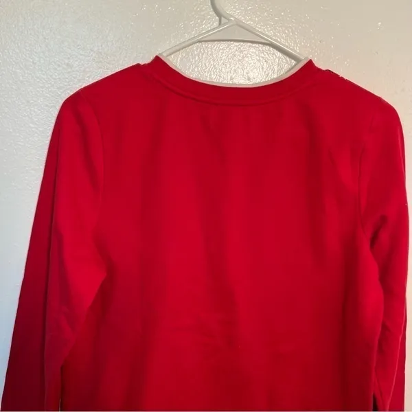 Kim Rogers‎ Women's Size Small Sweatshirt Red Fair Isle Quarter Zip Holiday - Image 7