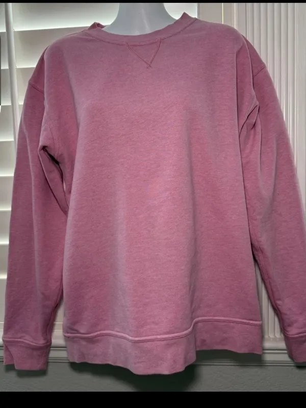 Lululemon All Yours Crew Terry In Heathered Azalea Pink Size 8 - Image 3