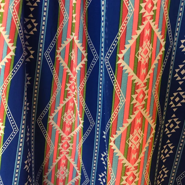 Umgee boho sleeveless striped Aztec print lace back keyhole flowy mini dress - Image 8